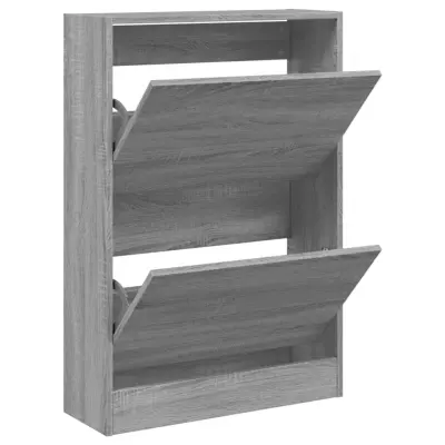 vidaXL Omarica za čevlje siva sonoma 60x21x87,5 cm inženirski les