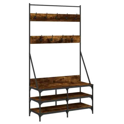 vidaXL Regal za oblačila s prostorom za čevlje dim. hrast 100x40x184cm