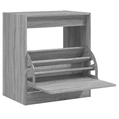 vidaXL Omarica za čevlje siva sonoma 60x42x69 cm inženirski les