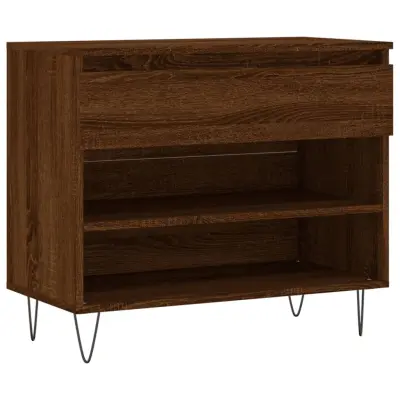 vidaXL Omarica za čevlje rjav hrast 70x36x60 cm inženirski les