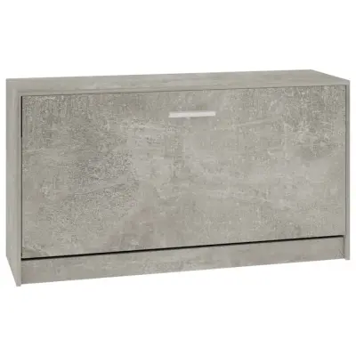 vidaXL Regal za čevlje betonsko siv 80x24x45 cm inženirski les
