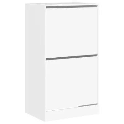 vidaXL Omarica za čevlje z 2 predaloma bela 60x42x108 cm