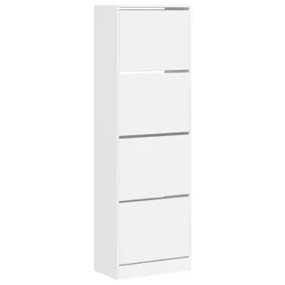 vidaXL Omarica za čevlje s 4 predali bela 60x34x187,5 cm
