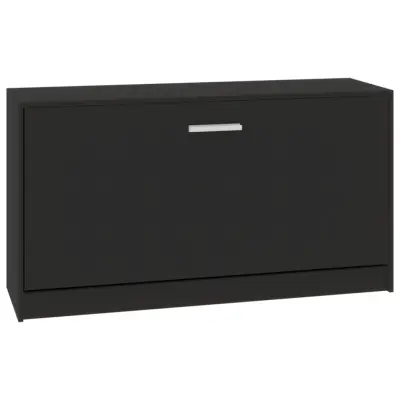vidaXL Klop za čevlje črna 80x24x45 cm inženirski les