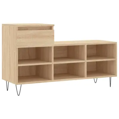 vidaXL Omarica za čevlje sonoma hrast 102x36x60 cm inženirski les