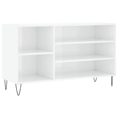 vidaXL Omarica za čevlje visok sijaj bela 102x36x60 cm inženirski les