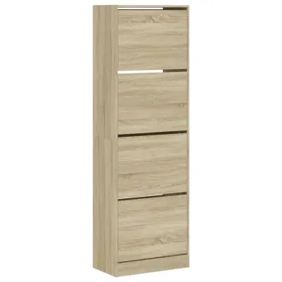 vidaXL Omarica za čevlje s 4 predali sonoma hrast 60x34x187,5 cm