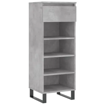 vidaXL Omarica za čevlje betonsko siva 40x36x105 cm inženirski les