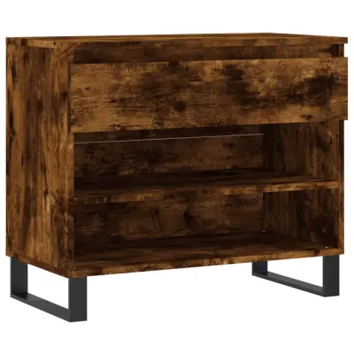vidaXL Omarica za čevlje dimljeni hrast 70x36x60 cm inženirski les