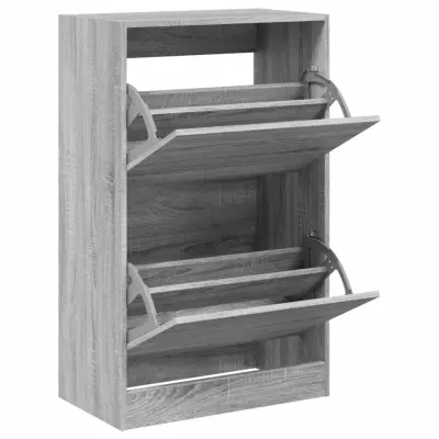 vidaXL Omarica za čevlje siva sonoma 60x34x96,5 cm inženirski les