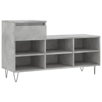 vidaXL Omarica za čevlje betonsko siva 102x36x60 cm inženirski les