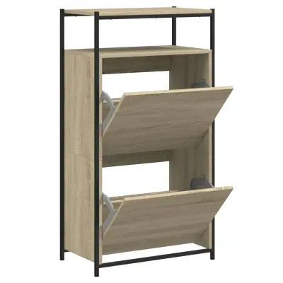 vidaXL Omarica za čevlje sonoma hrast 60x34x112 cm inženirski les