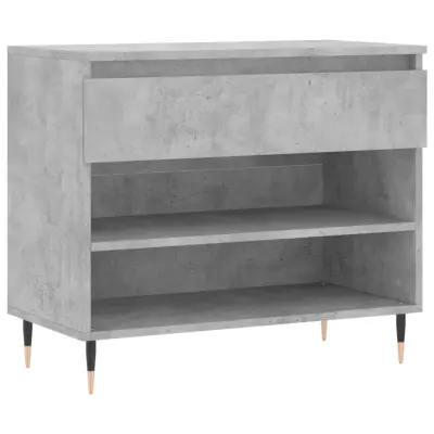vidaXL Omarica za čevlje betonsko siva 70x36x60 cm inženirski les