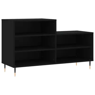 vidaXL Omarica za čevlje črna 102x36x60 cm inženirski les