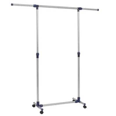 vidaXL Nastavljivo stojalo za oblačila jeklo 165x44x150 cm srebrno