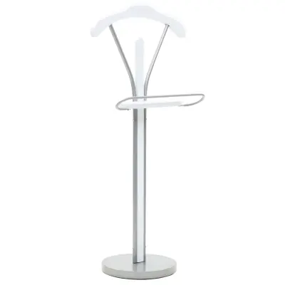 vidaXL Stojalo za obleke 45x35x107 cm bele barve