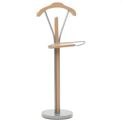 vidaXL Stojalo za obleke 45x35x107 cm naravne barve