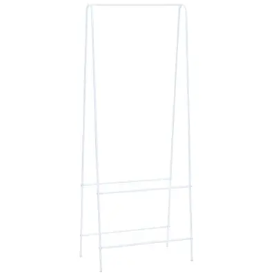 vidaXL Stojalo za oblačila 59x35x150 cm bele barve