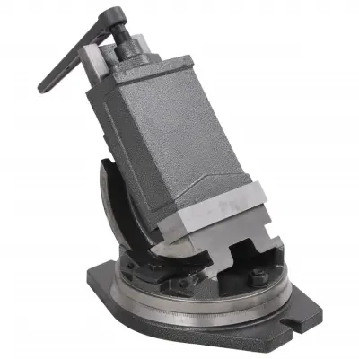 vidaXL Nagibni primež z 2 osema 160 mm