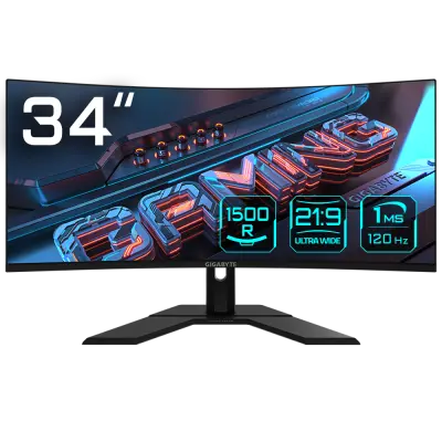 GIGABYTE GS34WQC 34/VA1500R/144HZ/WQHD gaming monitor 2xHDMI/DP
