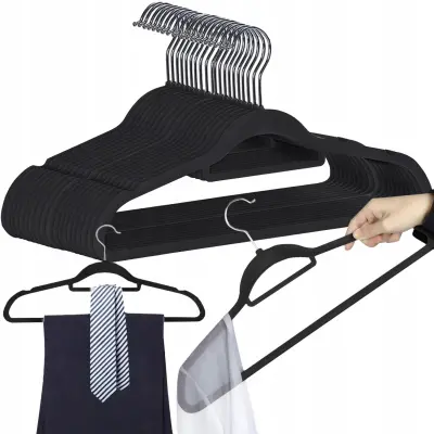 Set 20 žametnih obešalnikov za oblačila 45cm