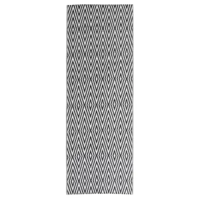 vidaXL Zunanja preproga ARAKIL črna 80x250 cm PP