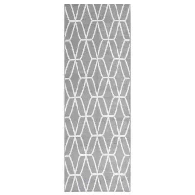vidaXL Zunanja preproga ARAKIL siva 80x250 cm PP