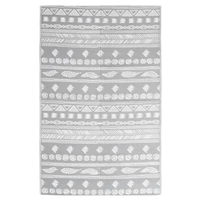 vidaXL Zunanja preproga ARAKIL siva 120x180 cm PP