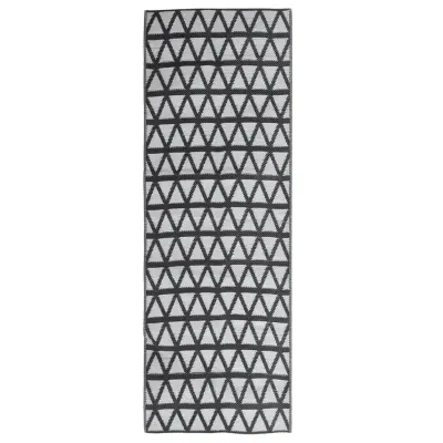 vidaXL Zunanja preproga ARAKIL črna 80x250 cm PP