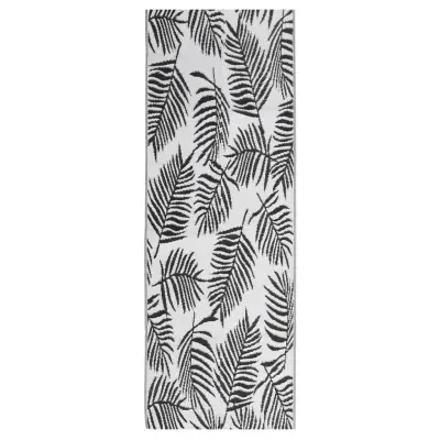 vidaXL Zunanja preproga ARAKIL črna 80x250 cm PP