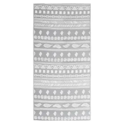 vidaXL Zunanja preproga ARAKIL siva 80x150 cm PP