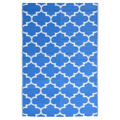 vidaXL Zunanja preproga ARAKIL modra 190x290 cm PP
