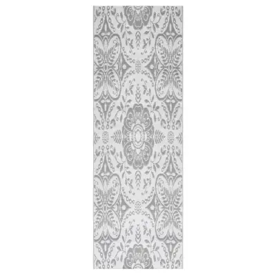 vidaXL Zunanja preproga ARAKIL svetlo siva 80x250 cm PP