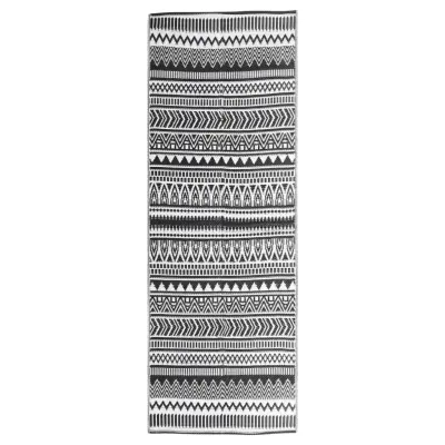 vidaXL Zunanja preproga ARAKIL črna 80x250 cm PP