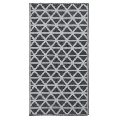 vidaXL Zunanja preproga ARAKIL črna 80x150 cm PP