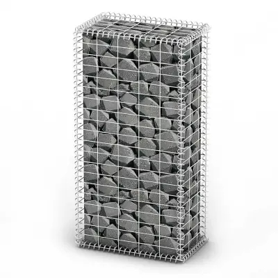vidaXL Gabion košara s pokrovi pocinkana žica 100 x 50 x 30 cm