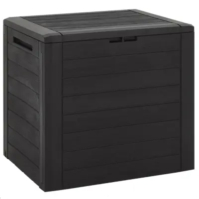 vidaXL Vrtna škatla za shranjevanje rjava 58,5x46x55 cm PP