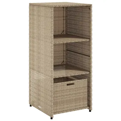 vidaXL Vrtna omara za shranjevanje bež 50x55x115 cm poli ratan
