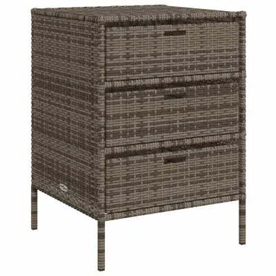 vidaXL Vrtna omara za shranjevanje siva 55x59x80 cm poli ratan