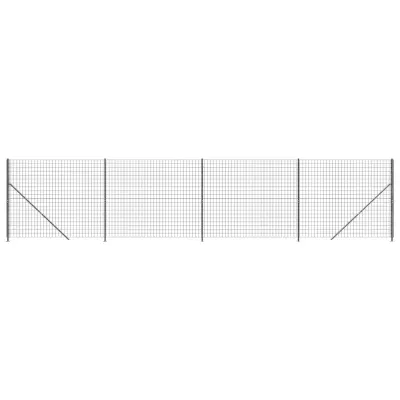 vidaXL Mrežna ograja s prirobnico antracitna 1,6x10 m