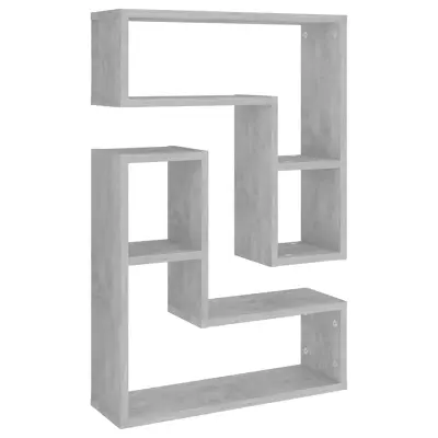 vidaXL Stenska polica 2 kosa betonsko siva 50x15x50 cm iverna plošča