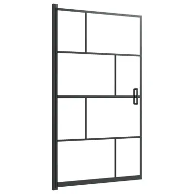 vidaXL Tuš kabina ESG 80x140 cm črna