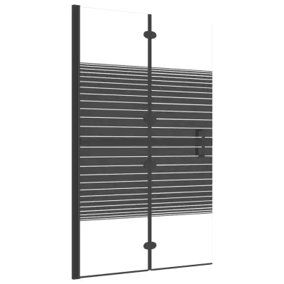 vidaXL Zložljiva tuš kabina ESG 80x140 cm črna
