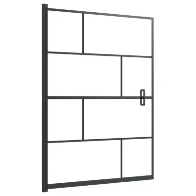 vidaXL Tuš kabina ESG 100x140 cm črna