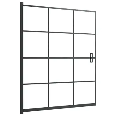 vidaXL Tuš kabina ESG 116x140 cm črna