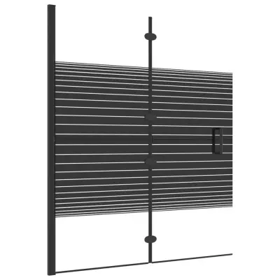 vidaXL Zložljiva tuš kabina ESG 120x140 cm črna