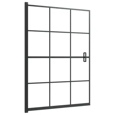 vidaXL Tuš kabina ESG 100x140 cm črna