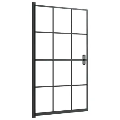 vidaXL Tuš kabina ESG 80x140 cm črna
