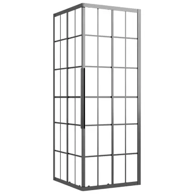 vidaXL Tuš kabina mlečno steklo ESG 70x70x180 cm črna