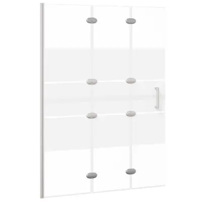vidaXL Zložljiva tuš kabina ESG 100x140 cm bela
